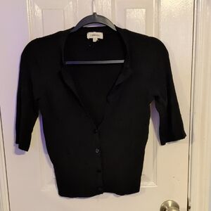 L'AGENCE Black Cardigan Sweater